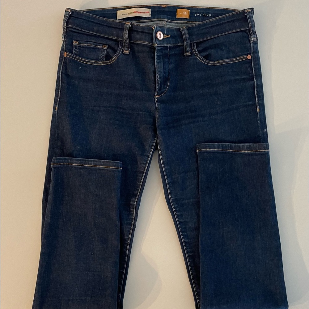 Pilcro dark blue skinny jeans. Size 28